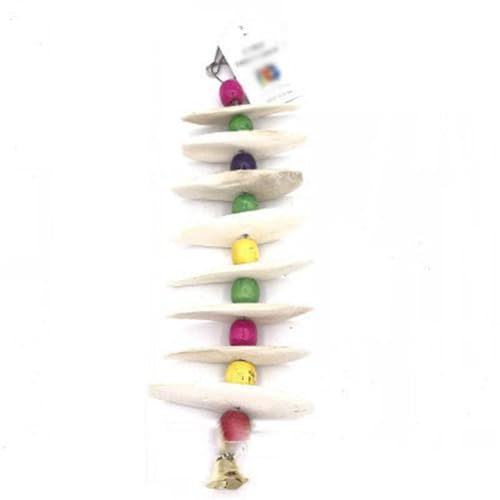 BMOZRM Vogelspielzeug, Wellensittich Spielzeug, Kleiner Vogel, Tintenfischknochen, Kalzium-Schaukelring, Nymphensittich Spielzeug Zubehör, Utensilien(Color:Cuttlefish Bone Skewer,Size:L) von BMOZRM