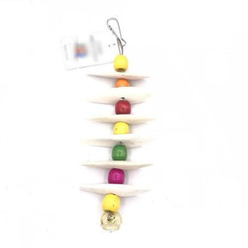BMOZRM Vogelspielzeug, Wellensittich Spielzeug, Kleiner Vogel, Tintenfischknochen, Kalzium-Schaukelring, Nymphensittich Spielzeug Zubehör, Utensilien(Color:Cuttlefish Bone Skewer,Size:M) von BMOZRM