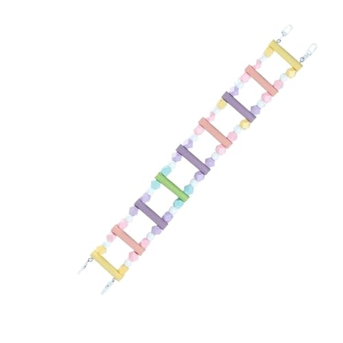 BMOZRM Wellensittich Spielzeug, Vogelspielzeug, Stehende Stableiter, Vogelhängematte, Knabberndes Nymphensittich Spielzeug Schaukel(Color:Ladders,Size:M) von BMOZRM
