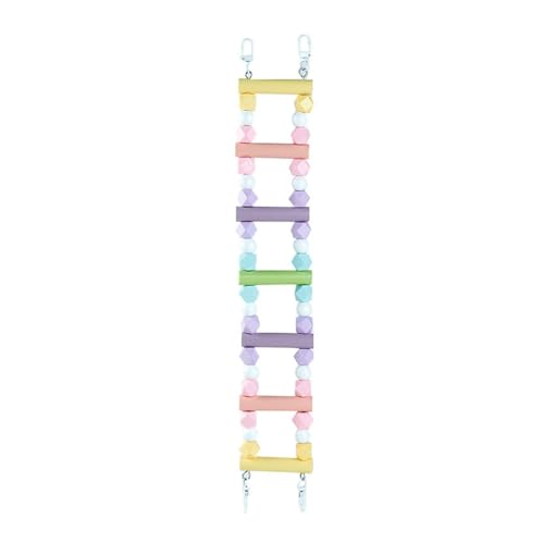 BMOZRM Wellensittich Spielzeug, Vogelspielzeug, Stehende Stableiter, Vogelhängematte, Knabberndes Nymphensittich Spielzeug Schaukel(Color:Ladders,Size:S) von BMOZRM