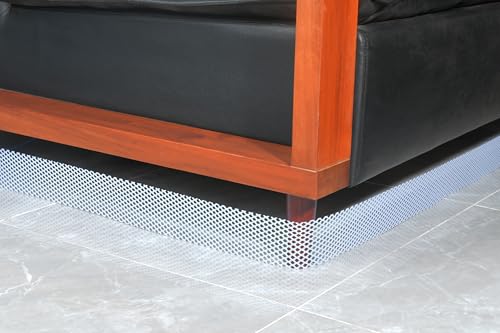 Neues Konzept Unter-Sofa-Blocker, 360" x 3", Kein Klettverschluss, Kein Durchhängen, Kein Kleben am Boden – Einzigartiger Unter-Sofa-Schutznetz-Rolle (30 Fuß, 3 Zoll) Weiß von BMTick