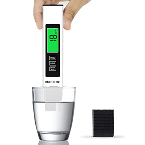 BMUT 3in1 TDS Messgerät – digitaler Wasserqualität-Tester und EC sowie Temperatur Meter, Messbereich 0-9999ppm, für Wasser, Pflanzen, Trinkwasser, Aquarien, etc von BMUT