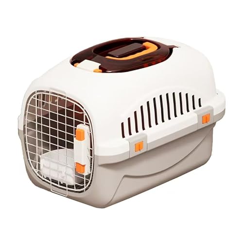 Transportbox für Haustiere, 50,8 cm, mit Urinbrett, nicht schmutzige Füße, tragbarer Katzen- und Hunde-Luftkasten, geeignet für Reisen, Wandern, Camping, Outdoor (Off-White304tc) von BMWJYLPM