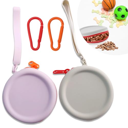 BMYUK Silikon-Beutel für Leckerlis, kleine Tasche, Haustier-Training, Snack-Tasche, perfekt für Training und Spaziergänge, feuchtigkeitsbeständig, Reißverschluss-Design, leicht zu reinigen BMYUK Silikon-Beutel für Leckerlis, kleine Tasche, Haustier-Training, Snack-Tasche, perfekt für Training und Spaziergänge, feuchtigkeitsbeständig, Reißverschluss-Design, leicht zu reinigen von BMYUK