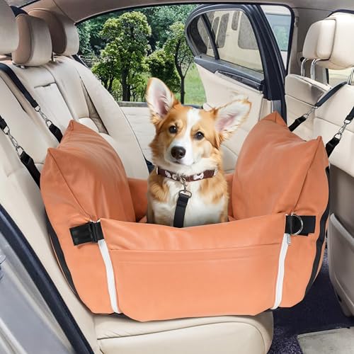 Wasserdicht Vielseitig Hunde Autositz für Mittlere Hunde unter 27 kg, Hundeautositz Hundesitz Rückbank Hundekorb Hundetransport Auto Tragbare Hundebett mit Aufbewahrungstaschen, Orange 76 x 52 x 40 cm Wasserdicht Vielseitig Hunde Autositz für Mittlere Hunde unter 27 kg, Hundeautositz Hundesitz Rückbank Hundekorb Hundetransport Auto Tragbare Hundebett mit Aufbewahrungstaschen, Orange 76 x 52 x 40 cm von BNCKTRD