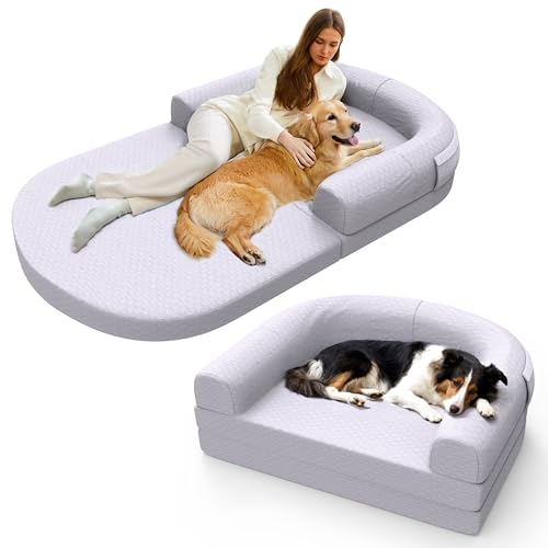 BNCKTRD Memory-Schaum Menschliches Hundebett XXL orthopädisches für Erwachsene - Großes klappbares Hundesofa Riesiges Dickes Hundekissen waschbar in Hellgrau BNCKTRD Memory-Schaum Menschliches Hundebett XXL orthopädisches für Erwachsene - Großes klappbares Hundesofa Riesiges Dickes Hundekissen waschbar in Hellgrau von BNCKTRD