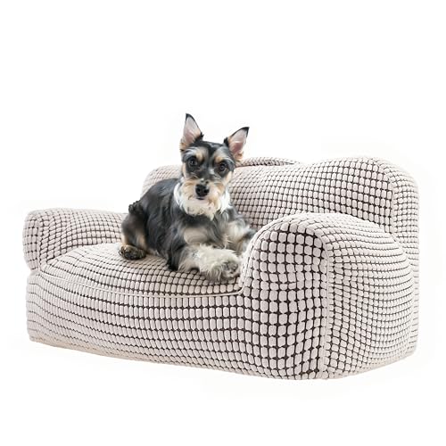 BNCKTRD Modernes Hundesofa für kleine Hunde und Katzen, Super Flauschig Hundecouch Katzensofa Bett Hundebett hoch mit Rückenlehne für kleine Hunde, Katzen und alle kleinen Haustiere Waschbar BNCKTRD Modernes Hundesofa für kleine Hunde und Katzen, Super Flauschig Hundecouch Katzensofa Bett Hundebett hoch mit Rückenlehne für kleine Hunde, Katzen und alle kleinen Haustiere Waschbar von BNCKTRD