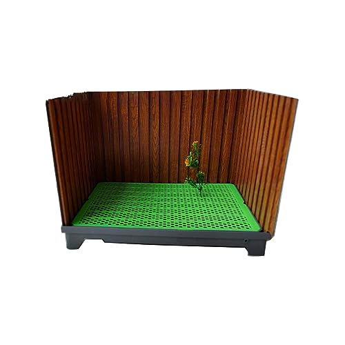 Hundetoilette, dreiseitiger Zaun, automatisches Urinieren, Größe 90 * 45cm, Farbe grün (A) von BNEI