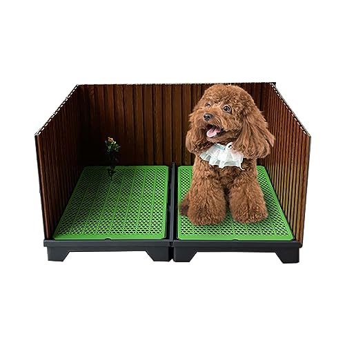 Hundetoilette, dreiseitiger Zaun, automatisches Urinieren, Größe 90 * 45cm, Farbe grün (B) von BNEI