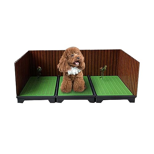 Hundetoilette, dreiseitiger Zaun, automatisches Urinieren, Größe 90 * 45cm, Farbe grün (C) von BNEI
