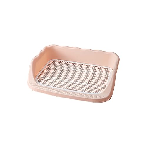 Hundetoilette mit erhöhtem Spritzschutz, leicht zu reinigen, 53 * 35 * 15 cm, blau/rosa (Pink) von BNEI