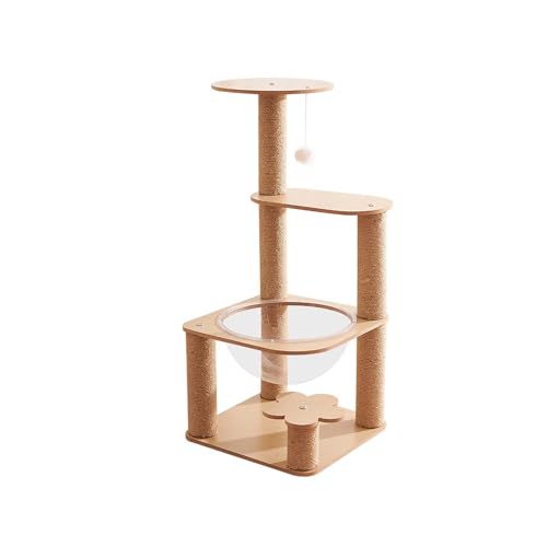 Katzenkratzbaum, fünfstöckiger Stabiler Katzenkletterturm, Indoor-Katzenaktivitätszentrum, Raumkapsel, Sisalsäulen, Aussichtsplattform, Plüschball, Sprungtürme Katzenkratzbaum, fünfstöckiger Stabiler Katzenkletterturm, Indoor-Katzenaktivitätszentrum, Raumkapsel, Sisalsäulen, Aussichtsplattform, Plüschball, Sprungtürme von BNEI