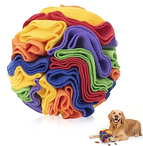 BNGXR Schnüffelball für Hunde, Tragbares Zusammenklappbares Hundespielzeug, Waschbar Interaktives Hundespielzeug Ball, für Kleine Mittelgroße Hunde Haustier (20 cm) von BNGXR