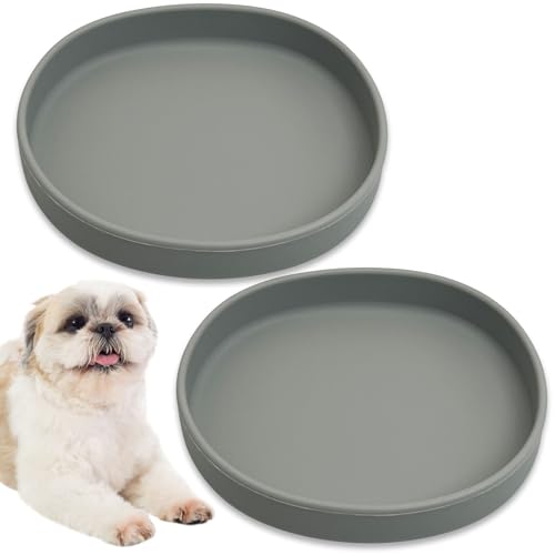 BNOSDM Silikon Hundefutterteller Flacher Hundenapf Flach Katzennapf 2 Pack Kleine Welpenplatten für kleine Hunde und Katzen Schnurrhaare Müdigkeit Haustier Futternäpfe für Trocken- und Nassfutter BNOSDM Silikon Hundefutterteller Flacher Hundenapf Flach Katzennapf 2 Pack Kleine Welpenplatten für kleine Hunde und Katzen Schnurrhaare Müdigkeit Haustier Futternäpfe für Trocken- und Nassfutter von BNOSDM
