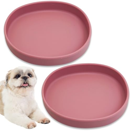 BNOSDM Silikon-Katzennapf, rutschfest, für Trockenfutter und Nassfutter, flache Entlastung, Schnurrhaar, Müdigkeit, Haustiernäpfe, Teller-Set für Kätzchen, kleine Katzen und Hunde, Rot, 2 Stück BNOSDM Silikon-Katzennapf, rutschfest, für Trockenfutter und Nassfutter, flache Entlastung, Schnurrhaar, Müdigkeit, Haustiernäpfe, Teller-Set für Kätzchen, kleine Katzen und Hunde, Rot, 2 Stück von BNOSDM