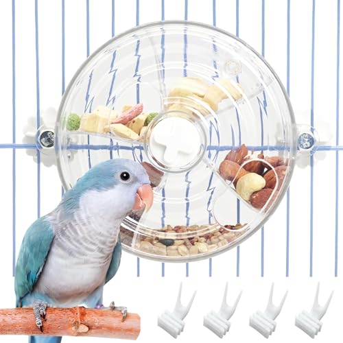 BNOSDM Vogelfutter-Spielzeug, kreative Futtersysteme mit Samenfutter, rotierendes Rad für Anreicherung und Training, Papageien-Puzzle-Spielzeug, ideal für kleine und mittelgroße Nymphensittiche BNOSDM Vogelfutter-Spielzeug, kreative Futtersysteme mit Samenfutter, rotierendes Rad für Anreicherung und Training, Papageien-Puzzle-Spielzeug, ideal für kleine und mittelgroße Nymphensittiche von BNOSDM