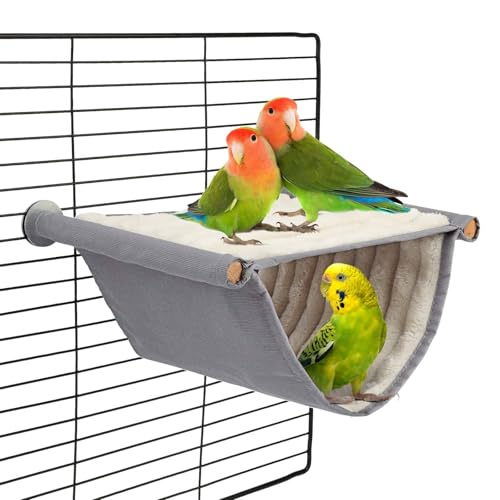 Vogel Hängematte Etagenbett, Vogelnest Höhlen Schlafplätze, Vogelnest Etagenbett, Vogel Hängematte, Vogelkäfig Zubehör Vogel Spielzeug, Hängebett Vogelnest, Hängematten für Vögel und Hamster, L, Grau Vogel Hängematte Etagenbett, Vogelnest Höhlen Schlafplätze, Vogelnest Etagenbett, Vogel Hängematte, Vogelkäfig Zubehör Vogel Spielzeug, Hängebett Vogelnest, Hängematten für Vögel und Hamster, L, Grau von BNOYONERAS