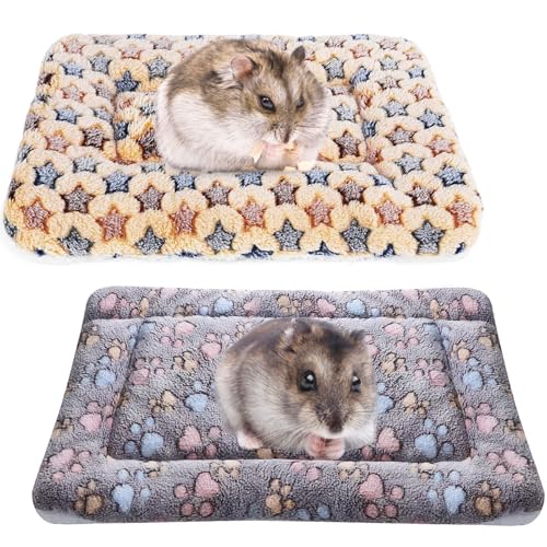 BNPHSIN Meerschweinchenbett, 35 x 25 cm, Hamsterbett, waschbar, Kleintier-Plüsch-Bettmatte, Fleece-Schlafmatte für Kaninchen, Ratten, Igel, Chinchilla, 2 Stück BNPHSIN Meerschweinchenbett, 35 x 25 cm, Hamsterbett, waschbar, Kleintier-Plüsch-Bettmatte, Fleece-Schlafmatte für Kaninchen, Ratten, Igel, Chinchilla, 2 Stück von BNPHSIN