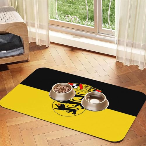 Baden-Württemberg-Futtermatte für Haustiere, wasserabsorbierend, Kunstleder, 40 x 60 cm, rutschfest, langlebig, für Katzen- und Hundenäpfe von BOAIHH