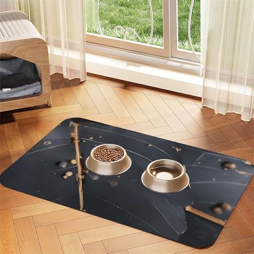 Enchanted Plant Leaves Pet Water Absorbent Faux Leather Feeding Mat 30x45cm Non Slip Durable Mat for Cat and Dog Bowls Enchanted Plant Leaves Pet Water Absorbent Faux Leather Feeding Mat 30x45cm Non Slip Durable Mat for Cat and Dog Bowls von BOAIHH