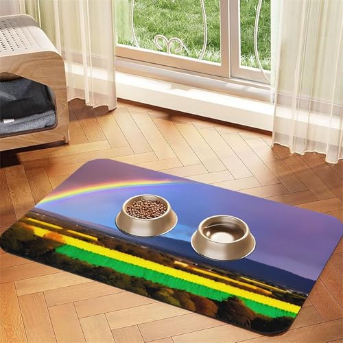 Wasserabsorbierende Futternapfmatte aus Kunstleder, 30 x 45 cm, rutschfest, langlebig, für Katzen- und Hundenäpfe Wasserabsorbierende Futternapfmatte aus Kunstleder, 30 x 45 cm, rutschfest, langlebig, für Katzen- und Hundenäpfe von BOAIHH