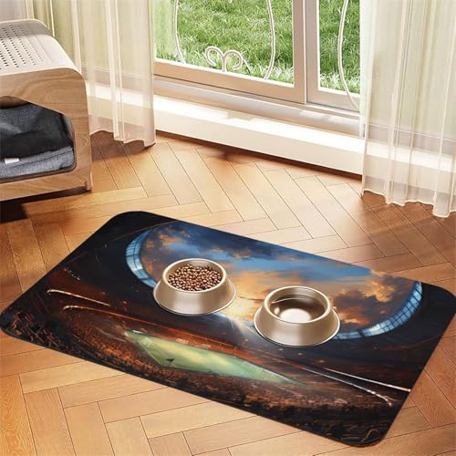 Wasserabsorbierende Kunstleder-Futtermatte, 40 x 60 cm, rutschfest, langlebig, für Katzen- und Hundenäpfe Wasserabsorbierende Kunstleder-Futtermatte, 40 x 60 cm, rutschfest, langlebig, für Katzen- und Hundenäpfe von BOAIHH