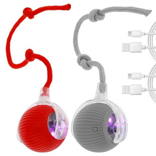 2PCS Interaktives Hundespielzeug Ball mit Schnur, Hundeball Elektrisch, Interaktiver Ball für Hunde, Rolling Ball Hund, Magie-Ball Hund, Hundespielzeug Elektrisch mit USB Aufladbar für Katzen Hunde 2PCS Interaktives Hundespielzeug Ball mit Schnur, Hundeball Elektrisch, Interaktiver Ball für Hunde, Rolling Ball Hund, Magie-Ball Hund, Hundespielzeug Elektrisch mit USB Aufladbar für Katzen Hunde von BOBASH
