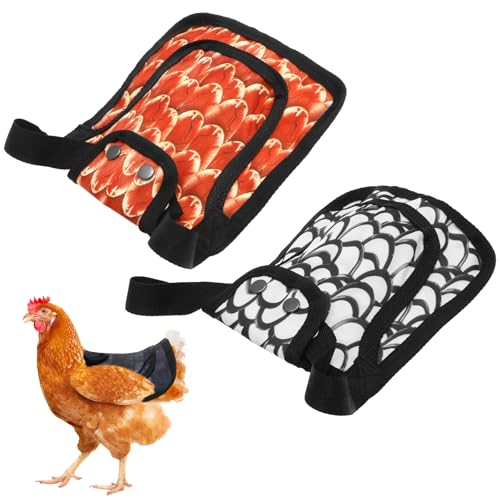 3 Stück Hühnersattel Huhn Weste Hühnerschürzen Einstellbar Hühnerschürze Atmungsaktive Hühnersattelschürze für Geflügel im Freien Geflügelstall Hühnerhaltung von BOBASH