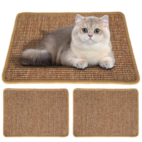 Kratzmatte Katze Sisal Katzenkratzbretter Katzen Kratzbrett Kratzpad für Schützt Möbel, Sofas & Teppiche(2pcs（30 * 40 cm) von BOBASH