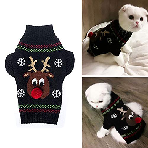 BOBIBI Haustier Strickpullover Katze Warm Kleidung Haustier Sweatshirt von BOBIBI