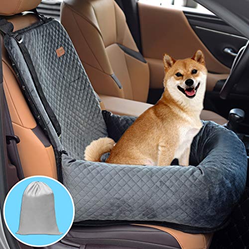 Autositz für Hunde, Sicherheitssitz für Haustiere, für Jede Art von Auto geeignet,Der Hundesitz aus hochwertigem Kurzplüsch, abnehmbar und leicht zu reinigen. von ZEEXIPDR