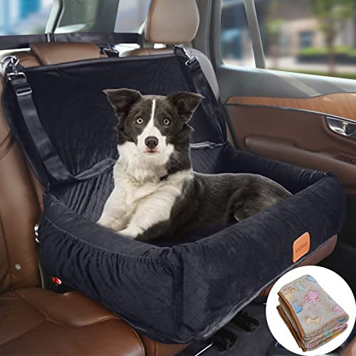 Hundeautositz für große/mittelgroße Hunde,Hundeauto-Reisebett,bequem und sicher;Mehrzweck-Design–kann in EIN Hundebett oder EIN Hundesofakissen umgewandelt Werden (Hunde autositz-XL-Schwarz) von BOCHAO