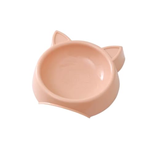 Charmanter, rutschfester Hundenapf in Katzenform, leicht zu reinigen, perfekt für kleine, mittelgroße Haustiere (Rosa) von BODOBTF