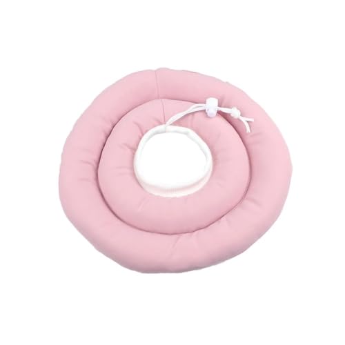 Haustier-Schutzhalsband für Hunde und Katzen, verstellbar, elisabethanisches Halsband, weicher Ring, Wundheilung, kratzfest, Anti-Leck-Kopfbedeckung (Rosa, XXL) von BODOBTF
