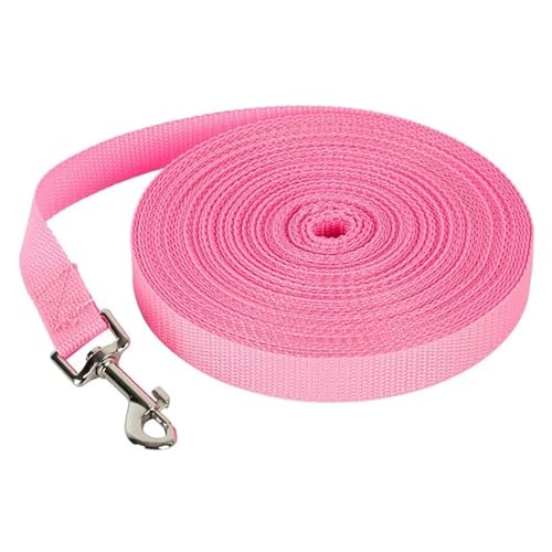 Langes Abschleppseil, Nylon, 6 Farben, 1,5 m, 1,8 m, 4,5 m, 6 m, 10 m, Haustier, Spazierengehen, Trainingsleine, Katzen, Hunde, Halsband, Leine (Rosa, 1,5 m) von BODOBTF