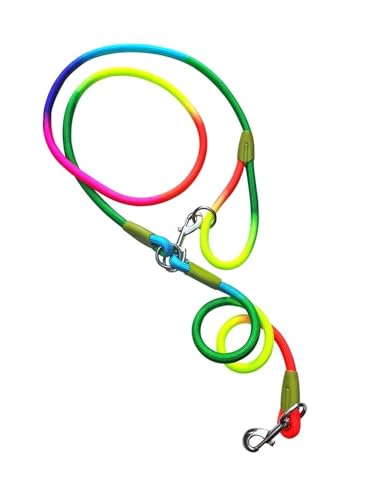 Reflektierende Nylon-Leinen, Leine für Haustiere, Hunde, Traktionsseil, Leine für freie Hände, Seilkette für kleine, große Hunde (mehrfarbig) von BODOBTF