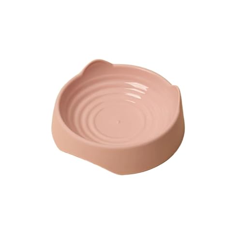 Süßer Futternapf für Katzen, Ohrenform, aus langlebigem Kunststoff, stehend, mit Gewinde, für Hunde und Katzen, Zubehör (Rosa, klein) von BODOBTF