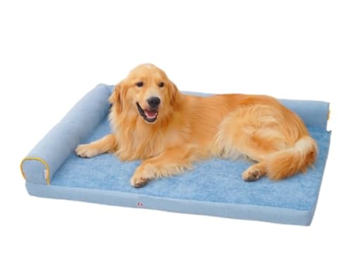 Katzenbett höhle Tierbett Hundebetten Für Große Hunde, Hundebett, Eierschaum, Mit Abnehmbarem, Waschbarem Bezug, Wasserdichtem Futter Hundekissen katzenkissen (Color : B, Size : 60 * 45 * 15cm) von BOGAZY