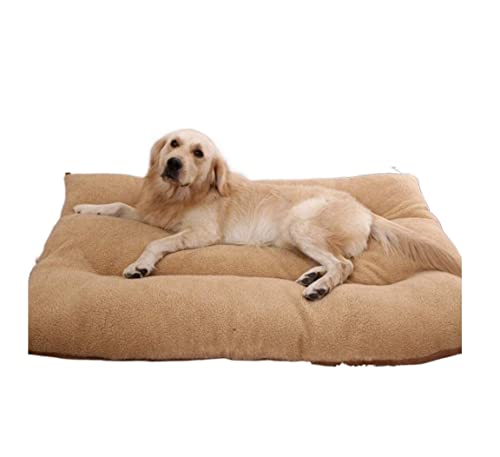 Katzenbett höhle Tierbett Hundebettwäsche, Haustierbettmatte, Katzenbett, Waschbare Hundematratze, Geeignet Für Haustiere, Welpen, Weich Hundekissen katzenkissen ( Color : Brown , Size : 29.5*19.6*4.7 von BOGAZY