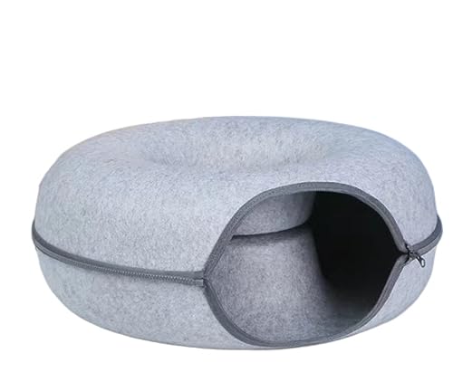 Katzenbett höhle Tierbett Katzenbett, Katzentunnelnest, rundes Filz-Katzenrohr, Spielspielzeug, Katzentunnel für Innenkatzen, Katzenlabyrinth-Spielzeug, ansprechend Hundekissen katzenkissen (Color : von BOGAZY