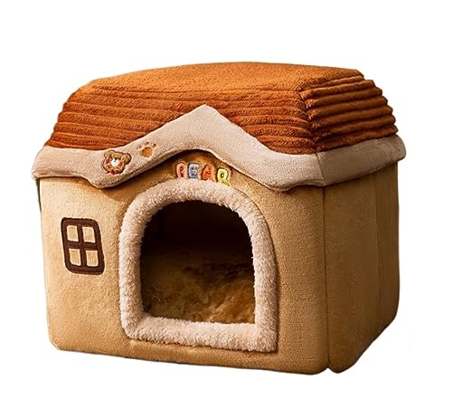 Katzenbett höhle Tierbett Runde Katzenbetten, Weiches, Langes Plüsch-Hundebett Für Haustierprodukte, Kissen, Katzenbett, Katzenmatte, Schlafsofa Hundekissen katzenkissen ( Color : A , Size : 35*44*38c von BOGAZY