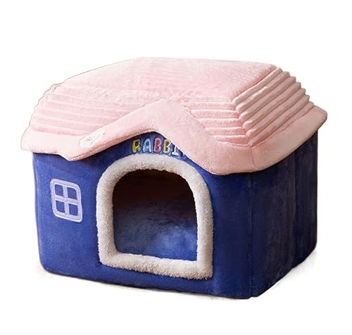 Katzenbett höhle Tierbett Runde Katzenbetten, Weiches, Langes Plüsch-Hundebett Für Haustierprodukte, Kissen, Katzenbett, Katzenmatte, Schlafsofa Hundekissen katzenkissen ( Color : B , Size : 32*40*32c von BOGAZY