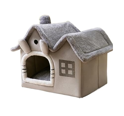 Katzenbett höhle Tierbett Runde Katzenbetten, Weiches, Langes Plüsch-Hundebett Für Haustierprodukte, Kissen, Katzenbett, Katzenmatte, Schlafsofa Hundekissen katzenkissen ( Color : C , Size : 39*49*36c von BOGAZY