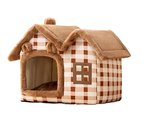 Katzenbett höhle Tierbett Runde Katzenbetten, Weiches, Langes Plüsch-Hundebett Für Haustierprodukte, Kissen, Katzenbett, Katzenmatte, Schlafsofa Hundekissen katzenkissen ( Color : D , Size : 39*49*36c von BOGAZY