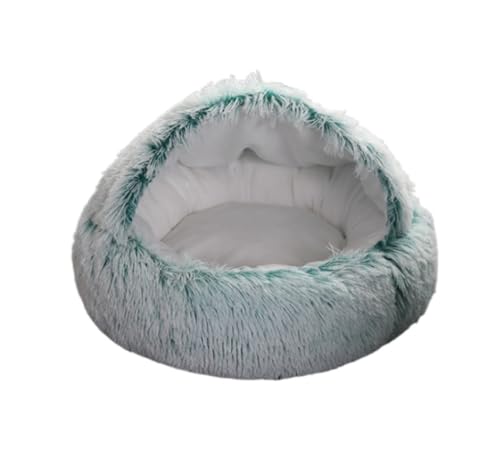 Katzenbett höhle Tierbett Weiches, Rundes Plüsch-Kunstfell-Haustierbett Für Katzen Oder Kleine Hunde, Anti-Angst-Katzenbett, Welpenbett, Waschbar Hundekissen katzenkissen (Color : B, Size : 40 * 40cm von BOGAZY