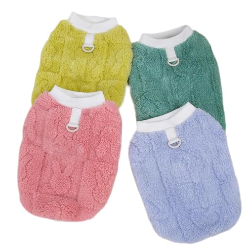 BOGDTF 4 Stück Fleecepullover für Hunde, Winterkleidung für Hunde, ärmelloser Pullover für Hunde, dickes Thermohemd für Hunde, Mäntel für kaltes Wetter für Welpen, kleine Hunde und BOGDTF 4 Stück Fleecepullover für Hunde, Winterkleidung für Hunde, ärmelloser Pullover für Hunde, dickes Thermohemd für Hunde, Mäntel für kaltes Wetter für Welpen, kleine Hunde und von BOGDTF