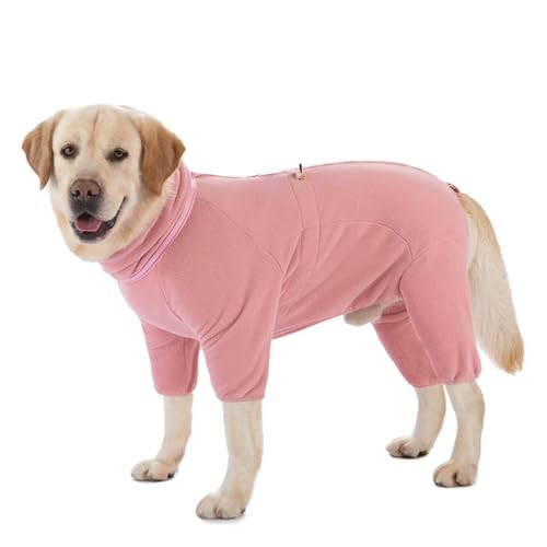 BOGDTF Großer Hundemantel, warmer Fleece-Hunde-Pyjama, winddicht, Wintermantel, 4 Beine, vollständige Abdeckung, Winterkleidung für große und mittelgroße Hunde BOGDTF Großer Hundemantel, warmer Fleece-Hunde-Pyjama, winddicht, Wintermantel, 4 Beine, vollständige Abdeckung, Winterkleidung für große und mittelgroße Hunde von BOGDTF
