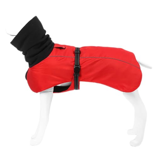 BOGDTF Schneejacke für große Hunde, Wintermantel, wasserdicht, für Hunde, reflektierende Weste mit verstellbarer Schnalle, Fleecejacke mit Rollkragen, für Welpen, Kleidung BOGDTF Schneejacke für große Hunde, Wintermantel, wasserdicht, für Hunde, reflektierende Weste mit verstellbarer Schnalle, Fleecejacke mit Rollkragen, für Welpen, Kleidung von BOGDTF