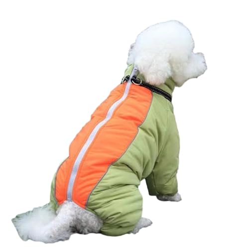 BOGDTF Warmer Hundemantel aus Fleece, Schneeanzug für Hunde, Wintermantel mit Geschirr, Jacke für kleine, mittlere und große Hunde von BOGDTF