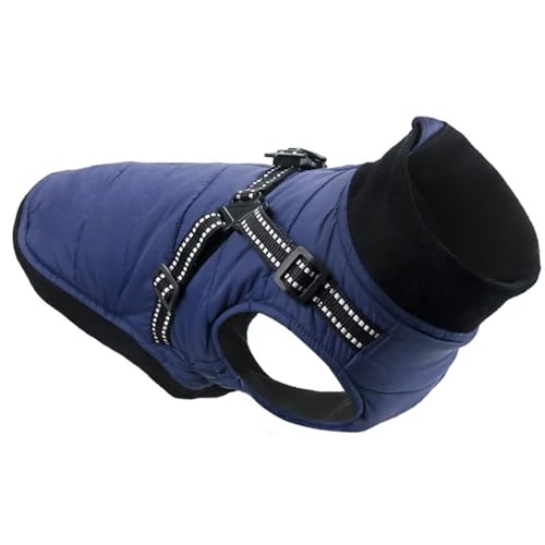 BOGDTF Warmer Hundemantel mit integriertem Geschirr, Wintermantel für Hunde, Schneejacke, Fleece, für Hunde, reflektierender Schneeanzug, verstellbar, warme Kleidung für Welpen BOGDTF Warmer Hundemantel mit integriertem Geschirr, Wintermantel für Hunde, Schneejacke, Fleece, für Hunde, reflektierender Schneeanzug, verstellbar, warme Kleidung für Welpen von BOGDTF